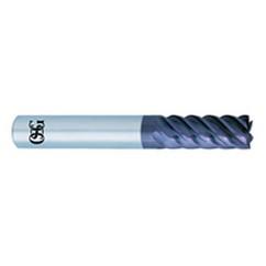 3/8'' Dia. - 3'' OAL - - WXS Coated CBD - 45° Helix HP End Mill - 6 FL - Eagle Tool & Supply