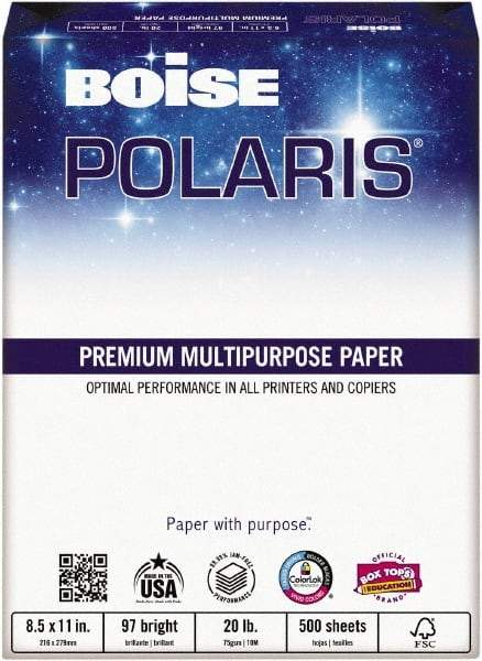 Boise - 2,500 Sheets White Photo Paper - Use with Laser Printers, Inkjet Printers, Copiers - Eagle Tool & Supply