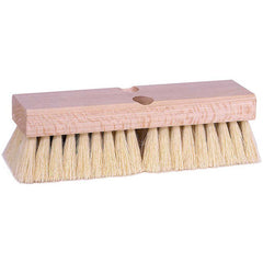 9″ Deck Scrub Brush, White Tampico Fill - Eagle Tool & Supply