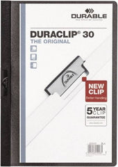 DURABLE - 11" Long x 8" Wide Report Cover - Black - Eagle Tool & Supply