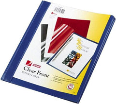 ACCO - 11" Long x 8" Wide Report Cover with Tang/Prong Binding - Blue - Eagle Tool & Supply
