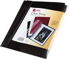 ACCO - 11" Long x 8" Wide Report Cover with Tang/Prong Binding - Black - Eagle Tool & Supply