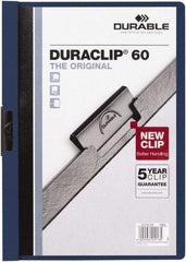 DURABLE - 11" Long x 8" Wide Report Cover - Dark Blue - Eagle Tool & Supply