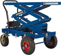 Vestil - 600 Lb Capacity Manual Scissor Elevating Cart - 20-1/2" Platform Length x 40" Platform Width - Eagle Tool & Supply