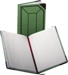Boorum & Pease - 300 Sheet, 7-5/8 x 12-1/2", Record/Account Book - Green & Red - Eagle Tool & Supply