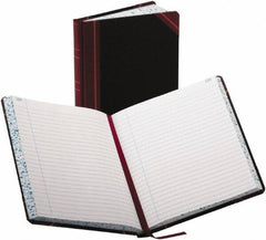 Boorum & Pease - 300 Sheet, 7-5/8 x 9-5/8", Record/Account Book - Black & Red - Eagle Tool & Supply