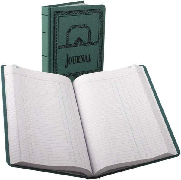 Boorum & Pease - 500 Sheet, 7-5/8 x 12-1/8", Record/Account Book - Blue - Eagle Tool & Supply