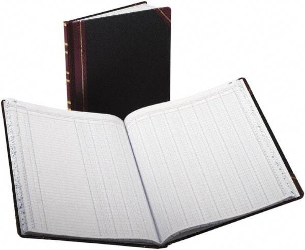 Boorum & Pease - 150 Sheet, 10-1/8 x 12-1/4", Record/Account Book - Black & Red - Eagle Tool & Supply