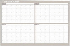 MasterVision - 36 x 48", Wall Calendar - White - Eagle Tool & Supply