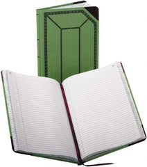 Boorum & Pease - 150 Sheet, 7-5/8 x 12-1/2", Record/Account Book - Green & Red - Eagle Tool & Supply