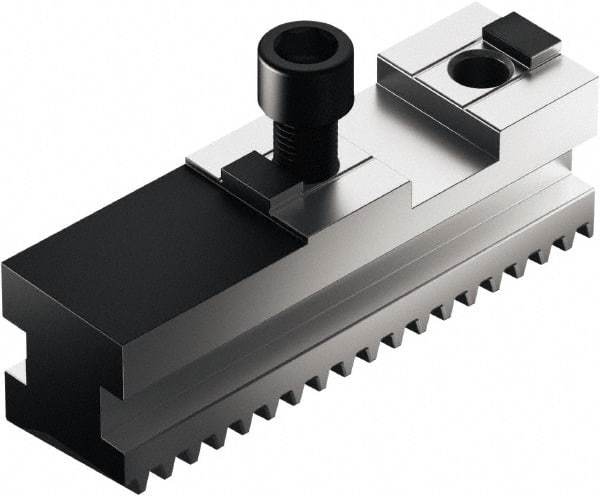 Schunk - 10" Max Chuck Diam Compatibility, Case Hardened Steel Serrated Hard Lathe Master Jaws - 0 Steps - Eagle Tool & Supply