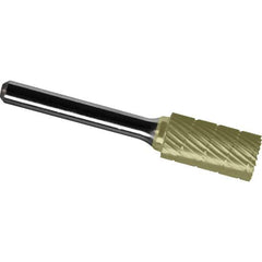 Made in USA - 5/16" Cut Diam, 1/4" Shank Diam, Cylinder Head Chipbreaker Cut Burr - Carbide, 1" LOC, 2-3/4" OAL - Eagle Tool & Supply