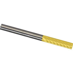 Made in USA - 1/8" Cut Diam, 1/8" Shank Diam, Cylinder Head Chipbreaker Cut Burr - Carbide, 9/16" LOC, 2" OAL - Eagle Tool & Supply