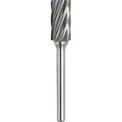 Made in USA - 8mm Cut Diam, 0.2362" Shank Diam, Cylinder Head Aluma Cut Burr - Carbide, 19mm LOC, 64mm OAL - Eagle Tool & Supply