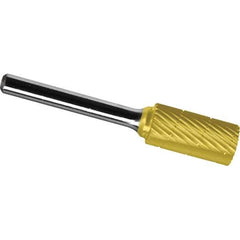 Made in USA - 8mm Cut Diam, 0.2362" Shank Diam, Cylinder Head Chipbreaker Cut Burr - Carbide, 19mm LOC, 63mm OAL - Eagle Tool & Supply