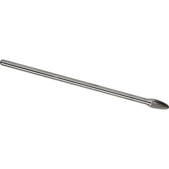 Made in USA - 1/2" Cut Diam, 0.2362" Shank Diam, Tree with Radius Head Single Cut Burr - Carbide, 25mm LOC, 175mm OAL - Eagle Tool & Supply