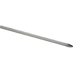 Made in USA - 1/2" Cut Diam, 0.2362" Shank Diam, Flame Head Single Cut Burr - Carbide, 32mm LOC, 182mm OAL - Eagle Tool & Supply