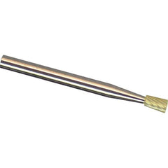 Made in USA - 6mm Cut Diam, 0.2362" Shank Diam, Inverted Cone Head Single Cut Burr - Carbide, 8mm LOC, 50mm OAL - Eagle Tool & Supply