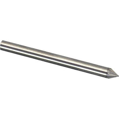 Made in USA - 6mm Cut Diam, 0.2362" Shank Diam, Cone Head Diamond Cut Burr - Carbide, 4mm LOC, 50mm OAL - Eagle Tool & Supply