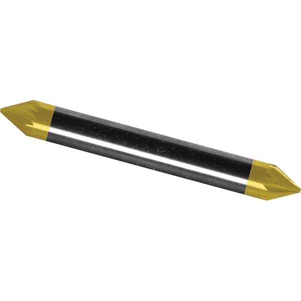 Made in USA - 1/8" Cut Diam, 1/8" Shank Diam, Cone Head Single Cut Burr - Carbide, 3/32" LOC, 1-1/2" OAL - Eagle Tool & Supply