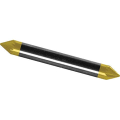 Made in USA - 1/4" Cut Diam, 1/4" Shank Diam, Cone Head Single Cut Burr - Carbide, 3/16" LOC, 2" OAL - Eagle Tool & Supply