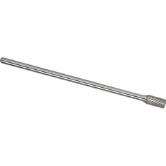 Made in USA - 1/4" Cut Diam, 1/4" Shank Diam, Cylinder Head Aluma Cut Burr - Carbide, 5/8" LOC, 6-3/4" OAL - Eagle Tool & Supply