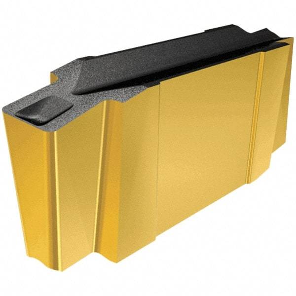 Iscar - 140000GIG Grade IC808, 1.4mm Cutting Width Carbide Grooving Insert - 2mm Max Depth of Cut, Neutral, TiAlN Finish - Eagle Tool & Supply