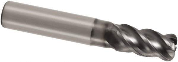 Seco - 20mm, 4 Flute, Single End, Solid Carbide, 3.1mm Corner Radius End Mill - 115mm OAL, 42° Helix, Right Hand Flute, 40mm LOC, Right Hand Cut, 55mm Extended Reach - Eagle Tool & Supply