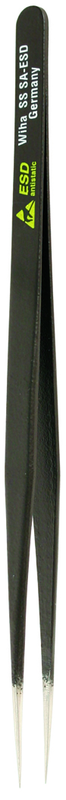 130mm ESD Safe Tweezer SS SA Long Narrow - Eagle Tool & Supply