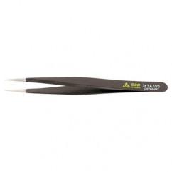 3C SA FINE ROUNDED SHORTER TWEEZERS - Eagle Tool & Supply