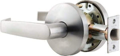 Falcon - Storeroom Lever Lockset for 1-3/8 to 1-7/8" Thick Doors - 2-3/4" Back Set, 6 Pin C Keyway Cylinder, Stainless Steel, Satin Chrome Finish - Eagle Tool & Supply