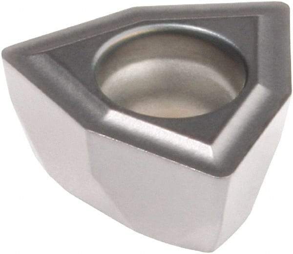 Kennametal - DFT05T308 GD Grade KCU40 Carbide Indexable Drill Insert - TiN/TiAlN Finish, Trigon, 8mm Inscribed Circle - Eagle Tool & Supply