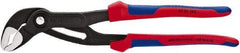 Knipex - 12" OAL, 2-3/4" Max Capacity, 30 Position Water Pump Tongue & Groove Pliers - V-Jaws, Ergo Dual Component Cushion Grip Handles - Eagle Tool & Supply