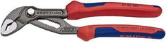 Knipex - 7-1/4" OAL, 1-1/2" Max Capacity, 18 Position Water Pump Tongue & Groove Pliers - V-Jaws, Cushion Grip Handles - Eagle Tool & Supply