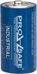 PRO-SAFE - Size C, Alkaline, Standard Battery - 1.5 Volts, Flat Terminal, LR14 - Eagle Tool & Supply