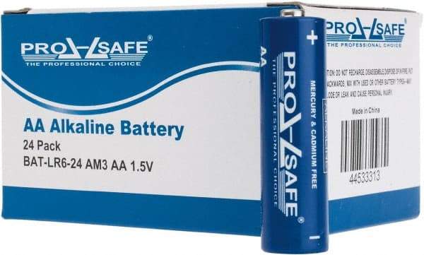 PRO-SAFE - Size AA, Alkaline, Standard Battery - 1.5 Volts, Flat Terminal, LR6 - Eagle Tool & Supply