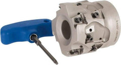 Iscar - 12 Inserts, 2-1/2" Cut Diam, 1" Arbor Diam, 1.41" Max Depth of Cut, Indexable Square-Shoulder Face Mill - 0/90° Lead Angle, 2.362" High, T490 LN.. 1306 Insert Compatibility, Through Coolant, Series Helitang - Eagle Tool & Supply