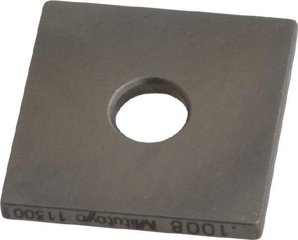 Mitutoyo - 0.1008" Square Steel Gage Block - Accuracy Grade 0, Includes Certificate of Inspection - Eagle Tool & Supply