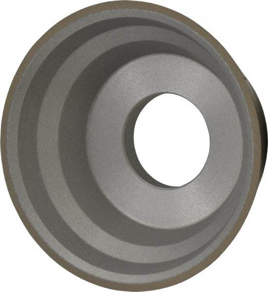 Norton - 3-3/4" Diam, 1-1/4" Hole Size, 1-1/2" Overall Thickness, 320 Grit, Type 11 Tool & Cutter Grinding Wheel - Extra Fine Grade, Diamond, R Hardness, Resinoid Bond - Eagle Tool & Supply