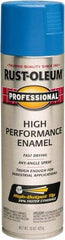 Rust-Oleum - Safety Blue, Gloss, Rust Proof Enamel Spray Paint - 14 Sq Ft per Can, 15 oz Container, Use on Multipurpose - Eagle Tool & Supply