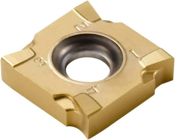 Seco - SNHQ110220 M07 Grade F30M Carbide Milling Insert - TiAlN/TiN Finish, 0.0913" Thick, 0.4331" Inscribed Circle, 2mm Corner Radius - Eagle Tool & Supply