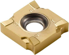 Seco - SNHQ110220 M07 Grade F30M Carbide Milling Insert - TiAlN/TiN Finish, 0.0913" Thick, 0.4331" Inscribed Circle, 2mm Corner Radius - Eagle Tool & Supply