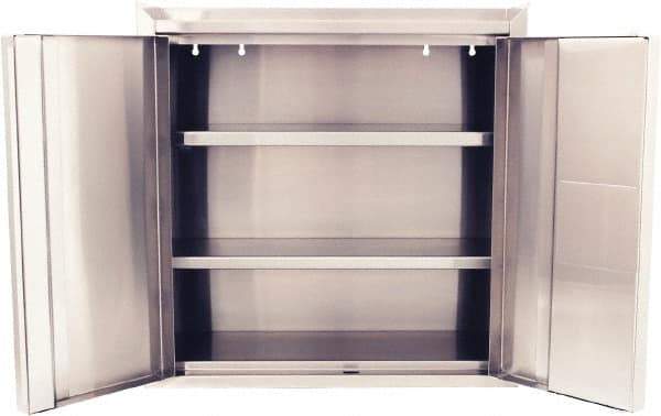 Jamco - 2 Shelf Wall Storage Cabinet - Stainless Steel, 30" Wide x 12" Deep x 30" High - Eagle Tool & Supply