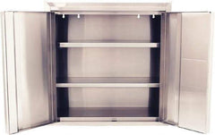 Jamco - 2 Shelf Wall Storage Cabinet - Stainless Steel, 30" Wide x 12" Deep x 30" High - Eagle Tool & Supply