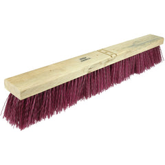 24″ Contractor Garage Broom, Maroon Polypropylene Fill, Includes Brace - Eagle Tool & Supply