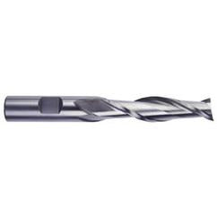 3/4 Dia. x 4-1/2 Overall Length 2-Flute Square End High Speed Steel SE End Mill-Round Shank-Center Cut-Uncoated - Eagle Tool & Supply