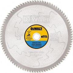 DeWALT - 14" Diam, 1" Arbor Hole Diam, 90 Tooth Wet & Dry Cut Saw Blade - Carbide-Tipped, Standard Round Arbor - Eagle Tool & Supply