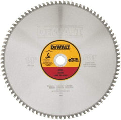 DeWALT - 14" Diam, 1" Arbor Hole Diam, 90 Tooth Wet & Dry Cut Saw Blade - Carbide-Tipped, Standard Round Arbor - Eagle Tool & Supply