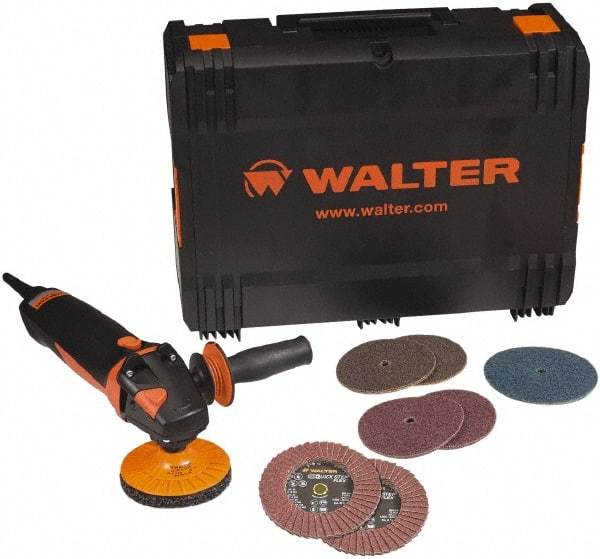 WALTER Surface Technologies - 4-1/2" Pad Diam, 2,000 to 7,000 RPM, 13.5 Amp, Handheld Electric Polisher - 120 Volt - Eagle Tool & Supply