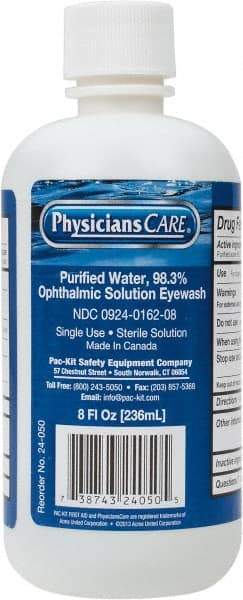 PRO-SAFE - 8 oz, Disposable Eyewash Solution Station - Approved by FDA - Eagle Tool & Supply